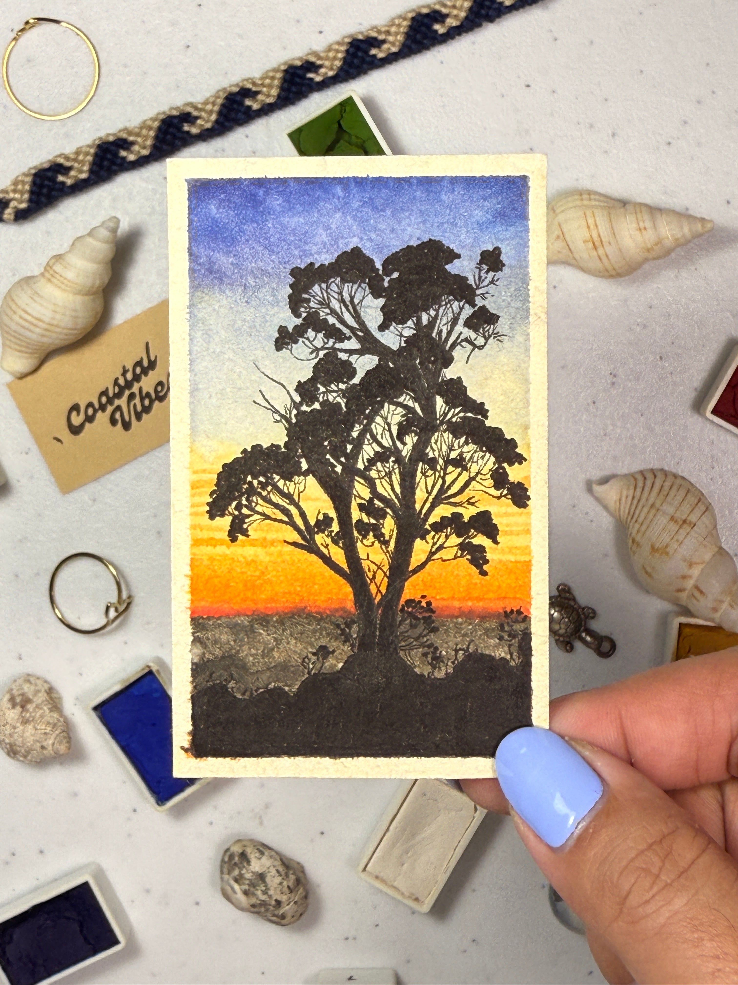 Mini Watercolor Art Cards - WC-019