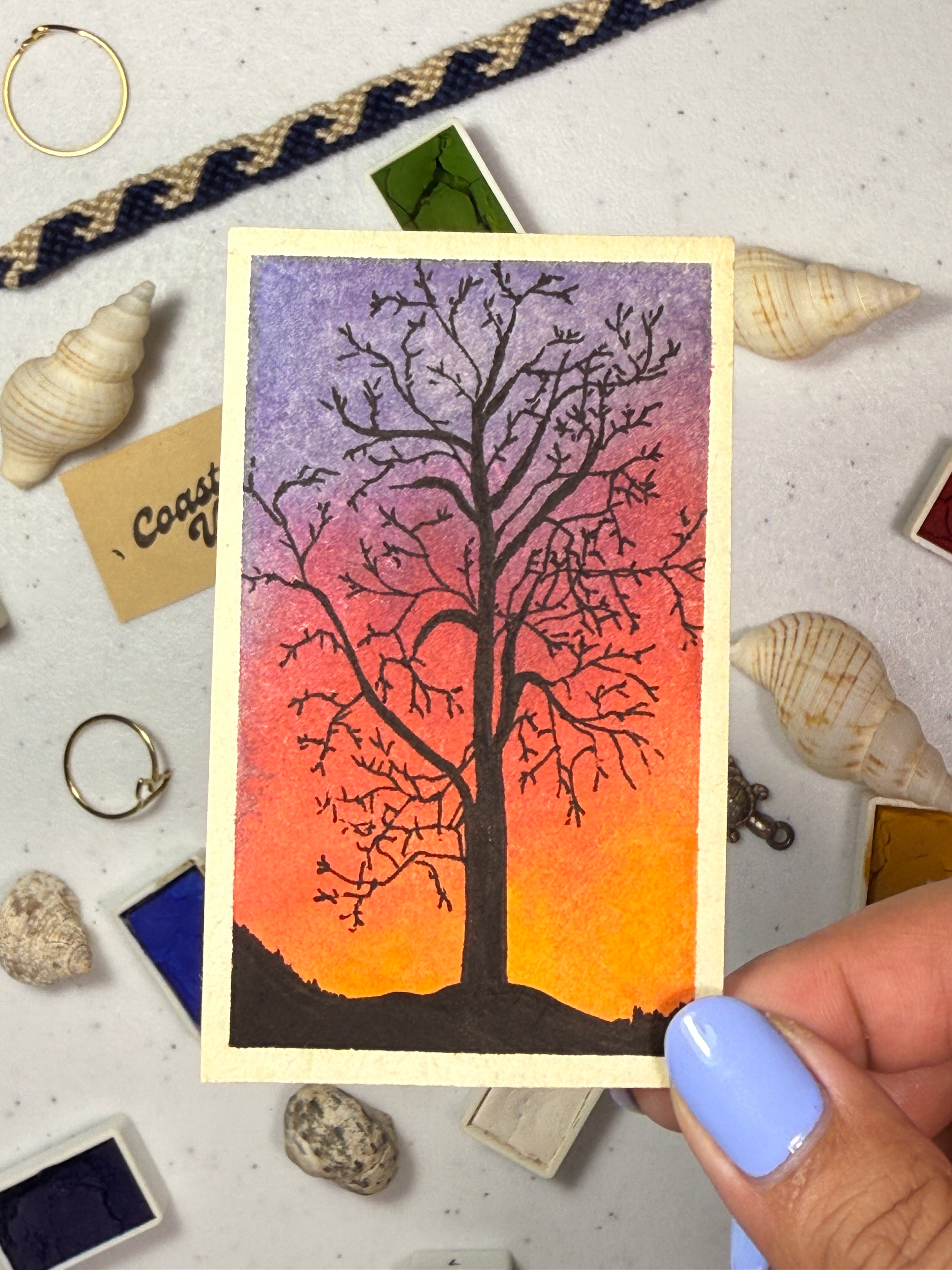 Mini Watercolor Art Cards - WC-016