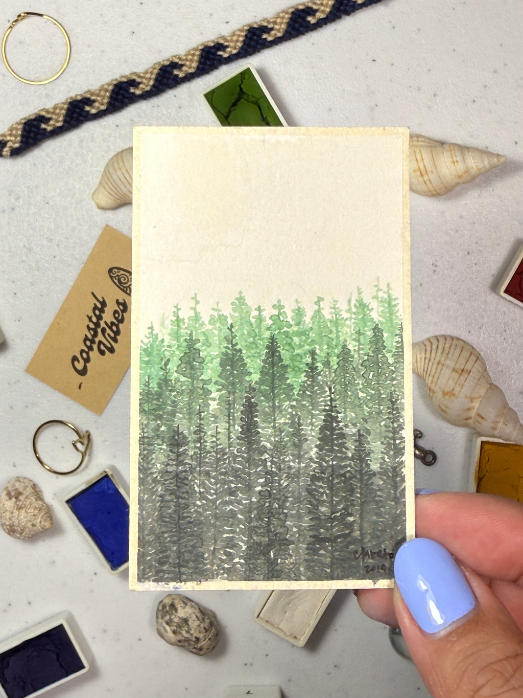 Mini Watercolor Art Cards - WC-015