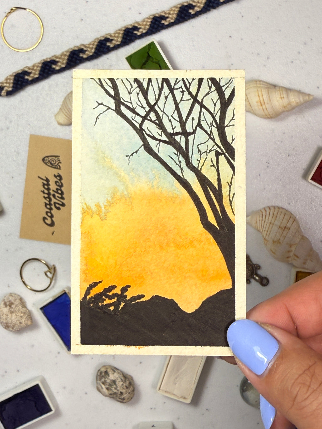 Mini Watercolor Art Cards - WC-013