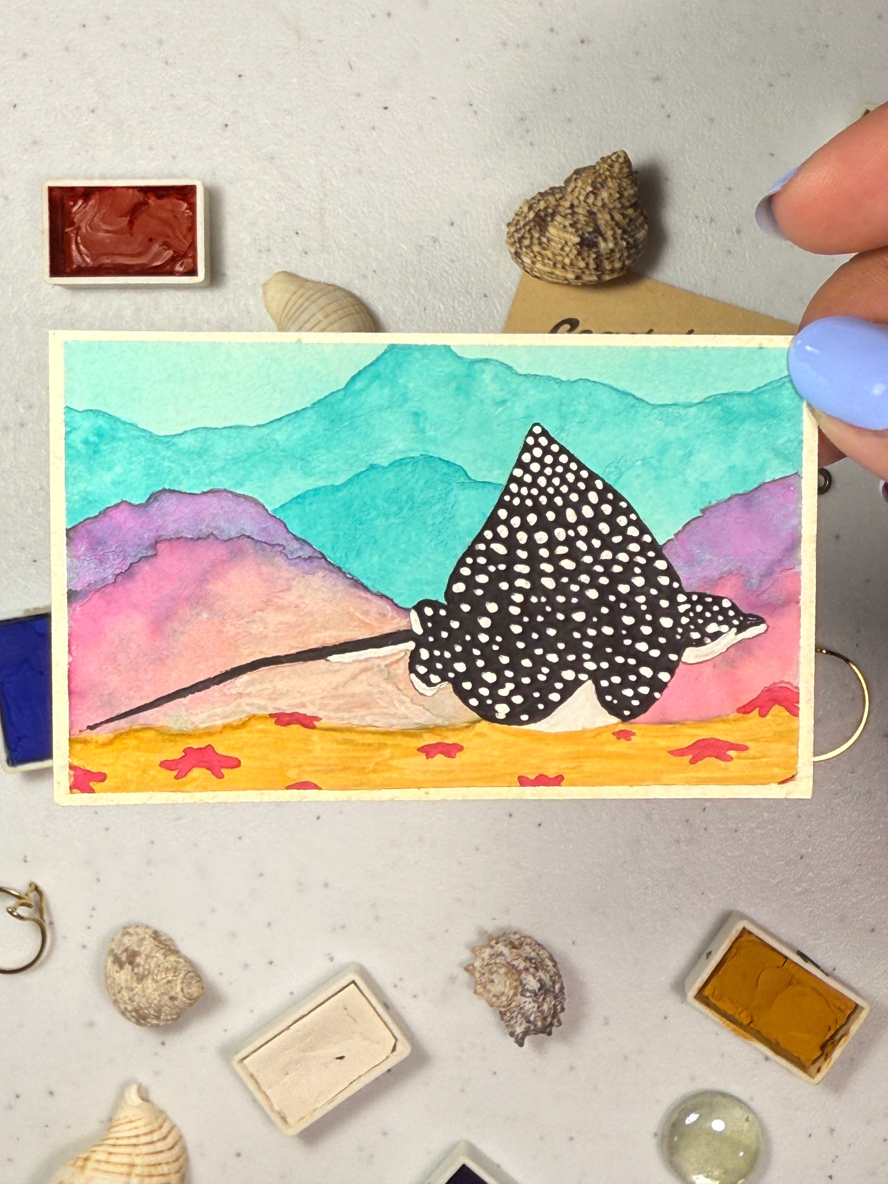 Mini Watercolor Art Cards - WC-011