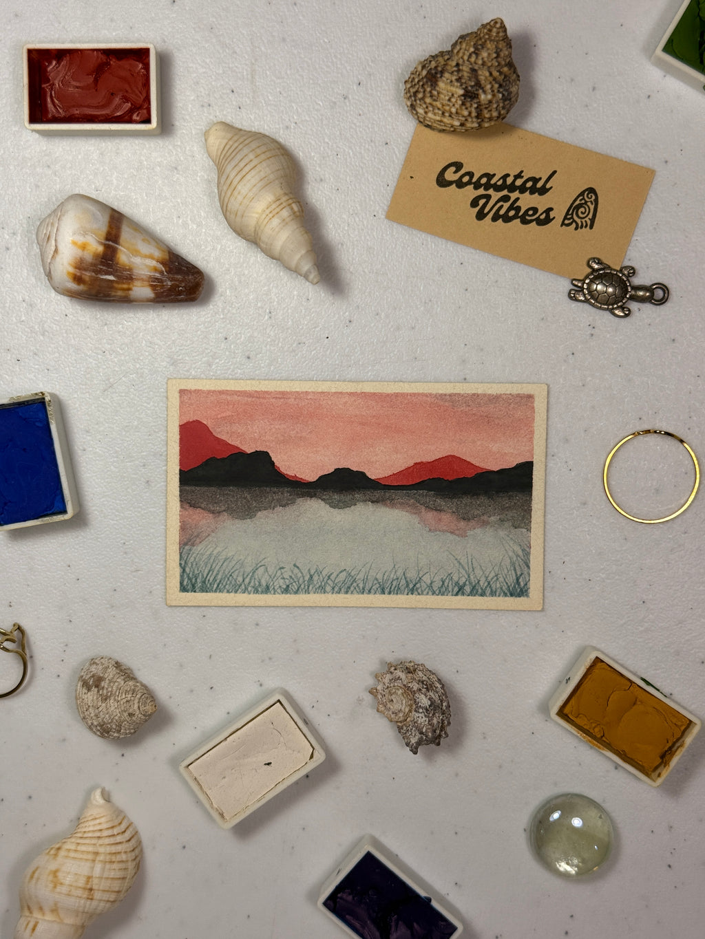 Mini Watercolor Art Cards - WC-009