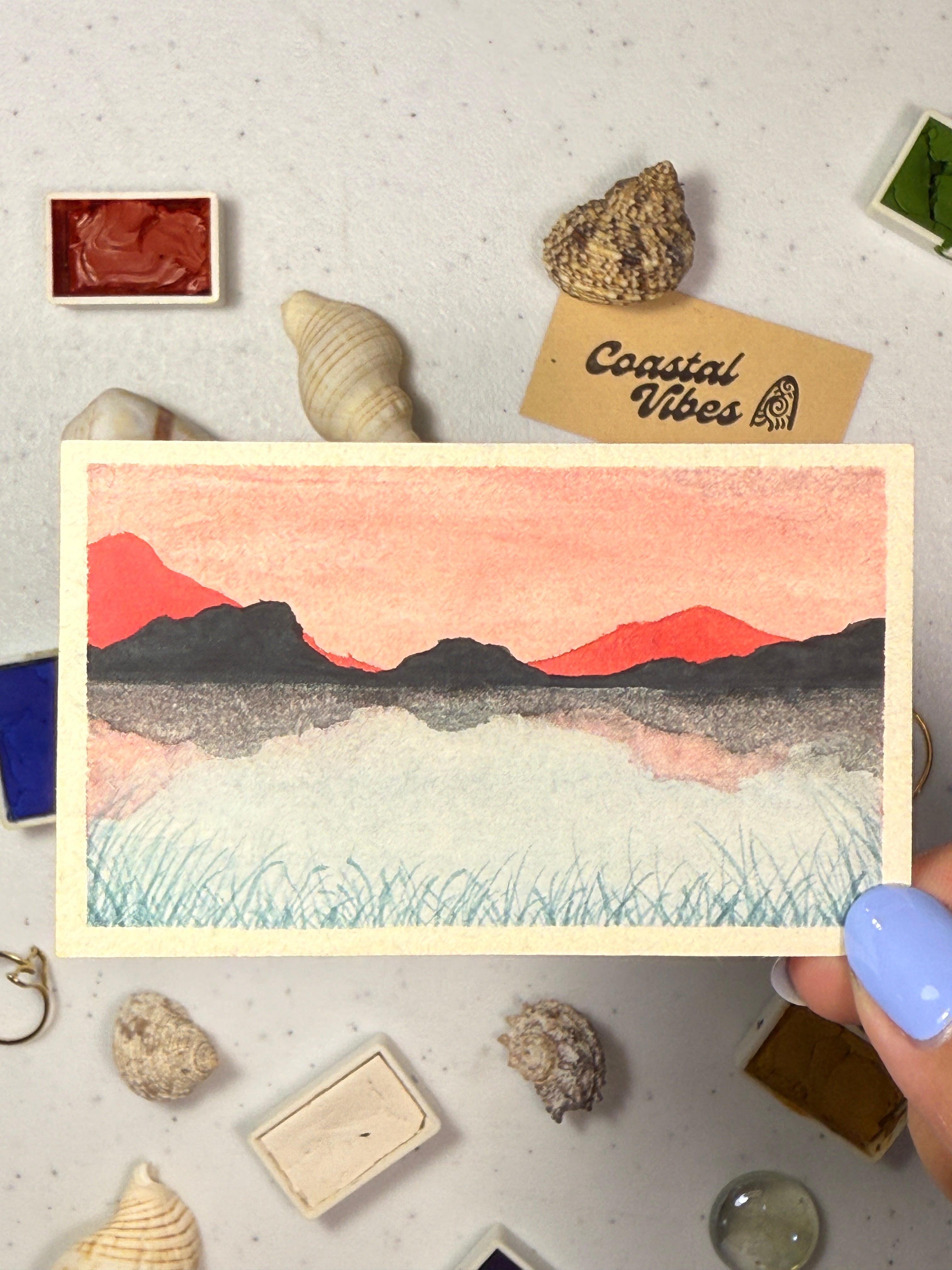 Mini Watercolor Art Cards - WC-009