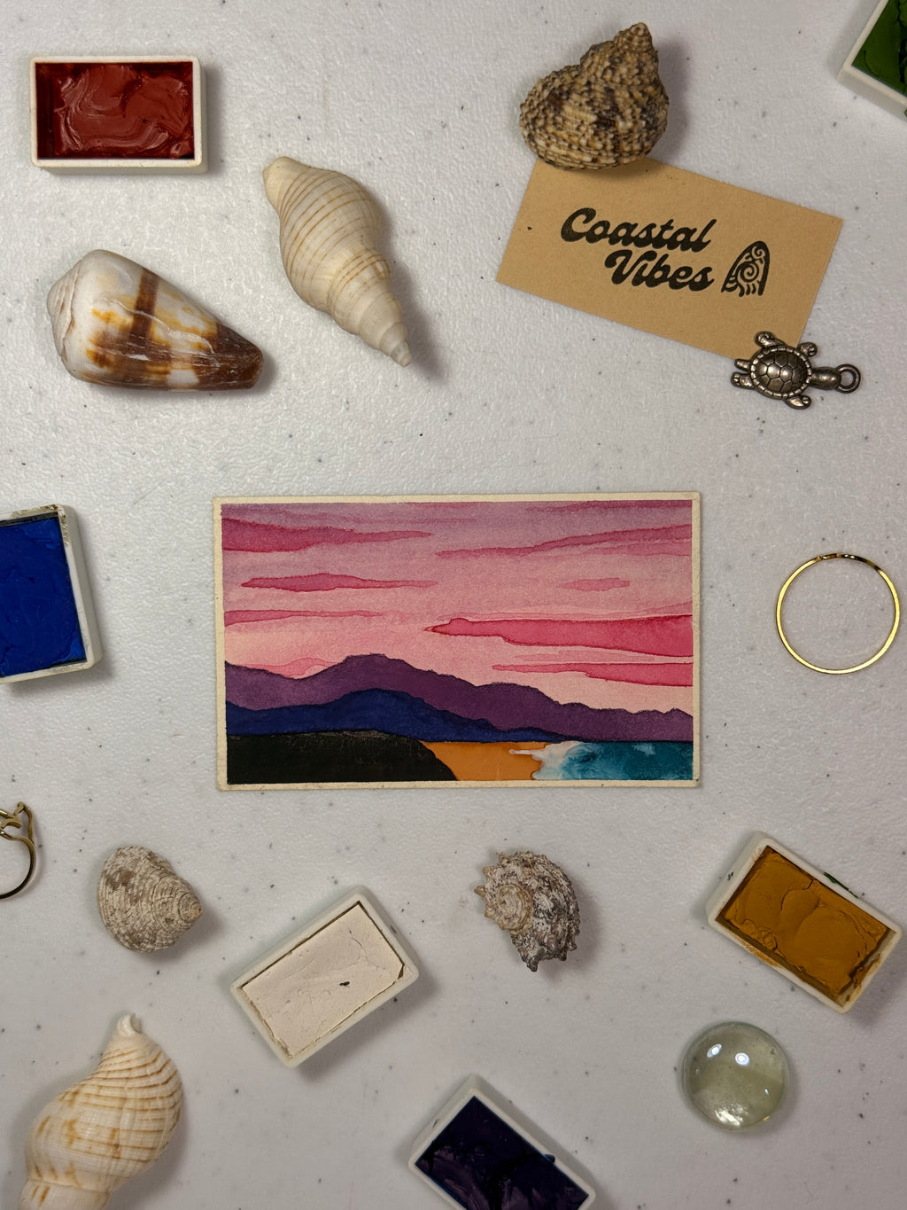 Mini Watercolor Art Cards - WC-007