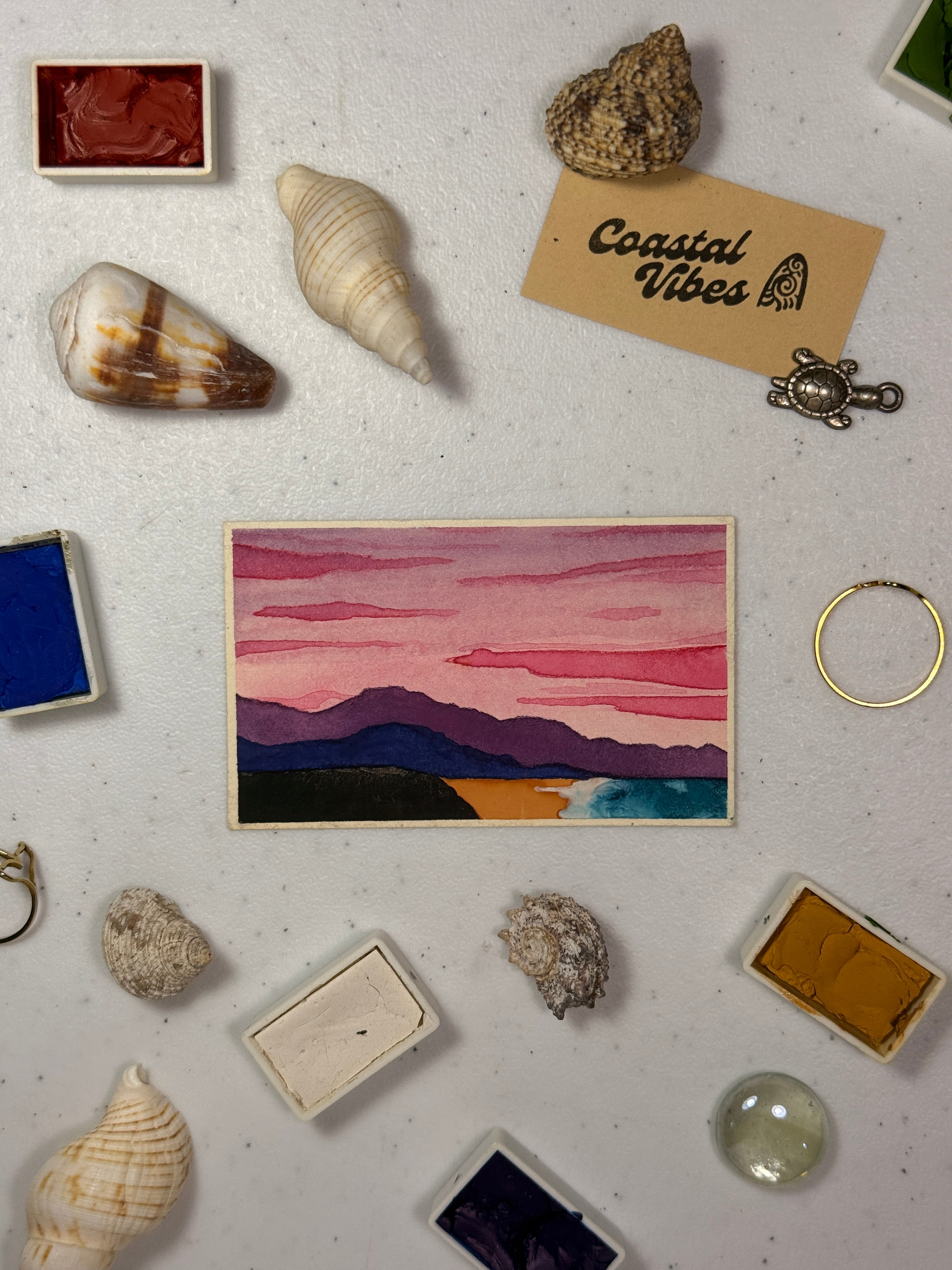 Mini Watercolor Art Cards - WC-007