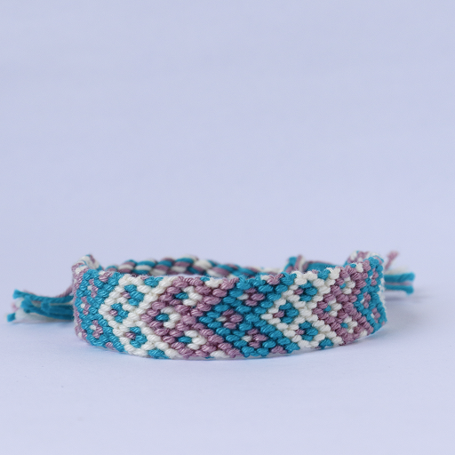 Chevron in Sky/Lavender/White