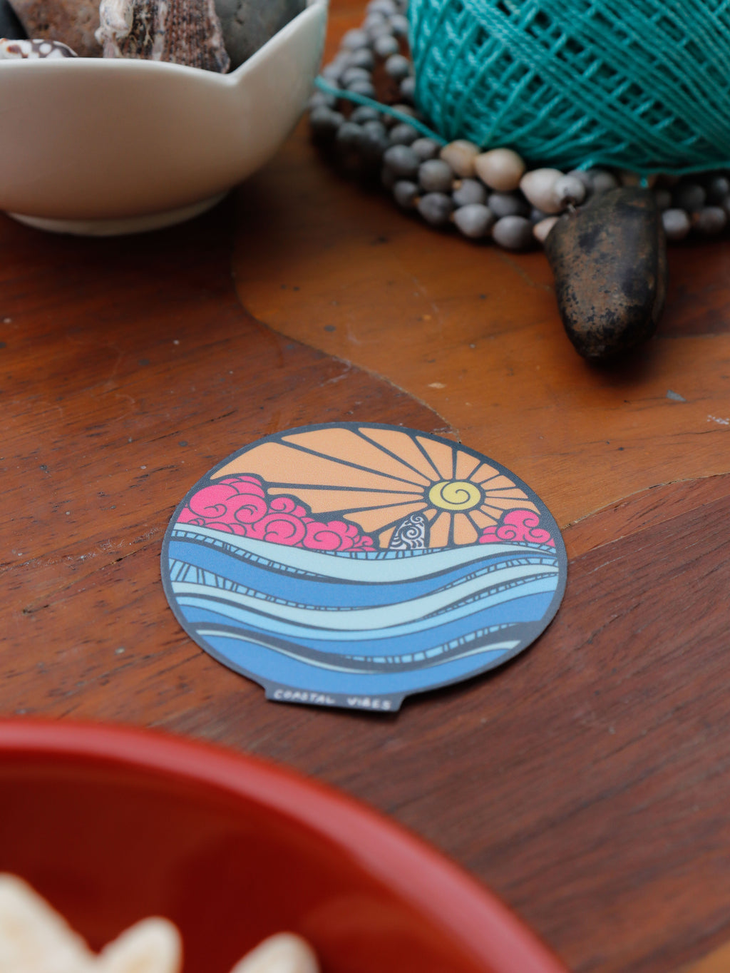 Sun Over Sea - Waterproof Matte Sticker