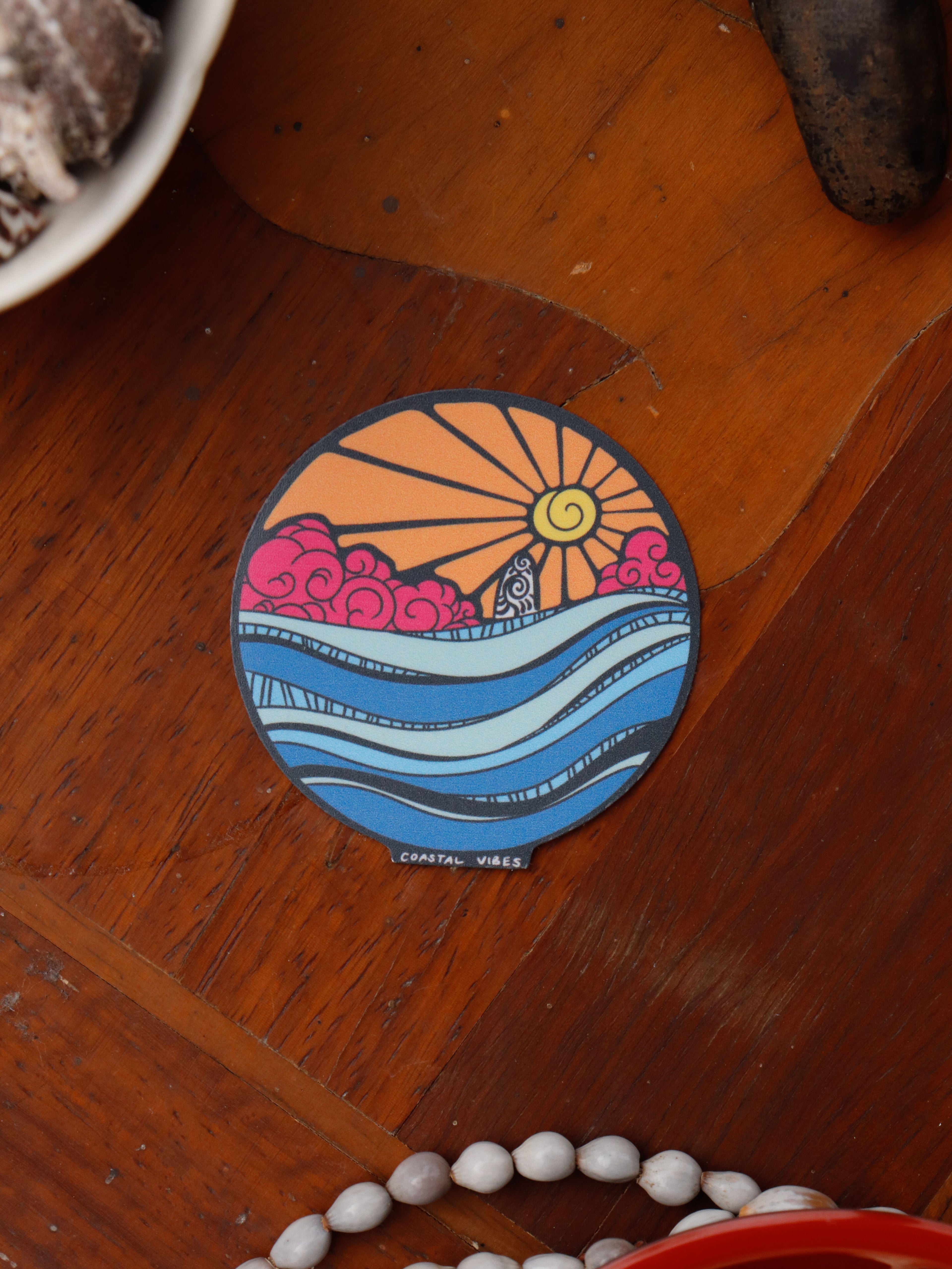 Sun Over Sea - Waterproof Matte Sticker